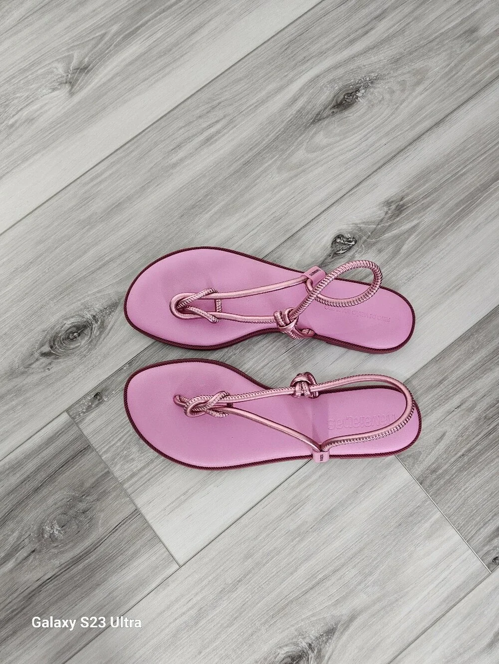 Havaianas Pink Braided Strap Flat Sandals Sz 11